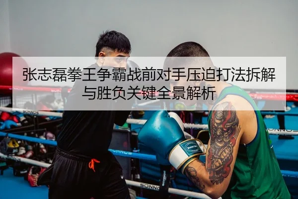 张志磊拳王争霸战前对手压迫打法拆解与胜负关键全景解析